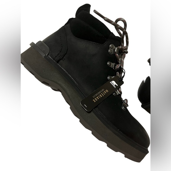 Sorel Hi Line Hiker Boot Waterproof Suede in Black Womens Size 8 Hiking Camping - Picture 5 of 8